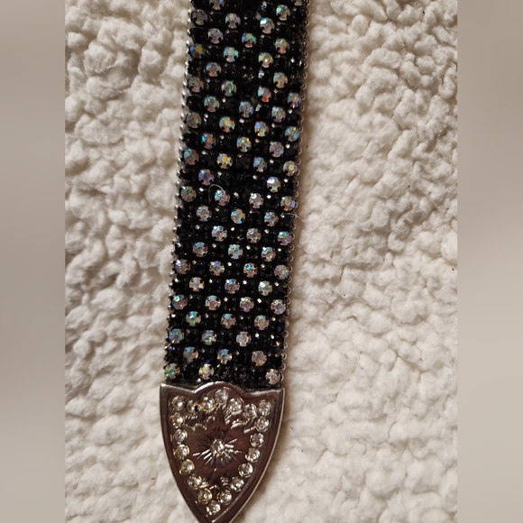Elegant Black and Silver Embellished Belt - Picture 5 of 7